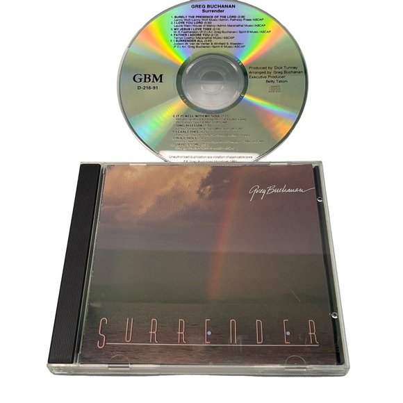 Greg Buchanan Surrender CD 1991 Praise Worship - Picture 1 of 5